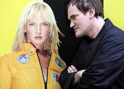 Quentin Tarantino, durante la presentación, esta semana en Madrid, de la segunda parte de <i>Kill Bill.</i>