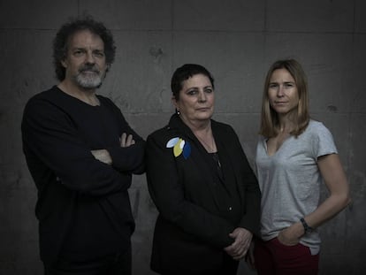 De izquierda a derecha, Txema Urkijo, Mercedes Gallizo y Esther Pascual.