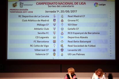 Sorteo del calendario de La Liga.