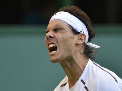 Rafa Nadal, en su derrota en Wimbledon ante Rosol.