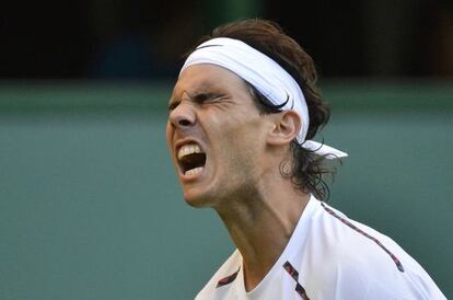 Rafa Nadal, en su derrota en Wimbledon ante Rosol.
