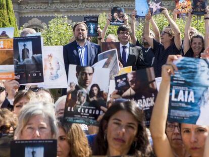 Protesta contra la sentencia que anula el c&aacute;non digital.