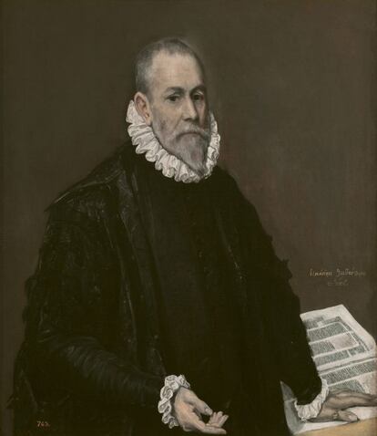 &#039;Rodrigo de la Fuente (?)&#039;, &oacute;leo sobre lienzo de El Greco. Hacia 1582 - 1585. Madrid. 