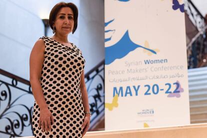 Una participante de la conferencia organizada por UN WOMEN en Beirut esta semana.