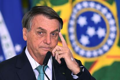 El presidente de Brasil, Jair Bolsonaro, durante un discurso el pasado 1 de junio en la capital, Brasilia.