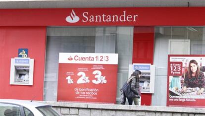 Una sucursal del banco Santander.