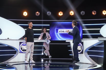 José Antonio Montalbán, en el momento en el que gana el bote de 'Cifras y letras'.