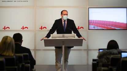 El secretario general del PP catalán, Daniel Serrano, este 15 de enero.