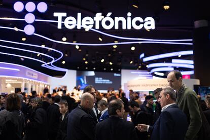 Estand de Telefonica en el MWC23 de Barcelona.