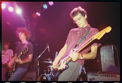 Los guitarristas Mark Arm y Steve Turner, de Mudhoney, en 1997.