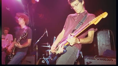 Los guitarristas Mark Arm y Steve Turner, de Mudhoney, en 1997.