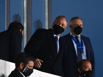 Florentino Pérez, en el Alfredo di Stéfano durante el partido del Real Madrid contra el Betis.