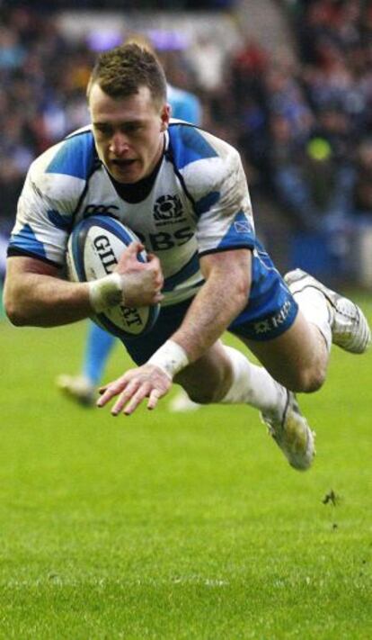 El escocés Stuart Hogg durante el torneo Seis Naciones de 2013.