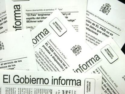Los desmentidos del Ministerio de Fomento.