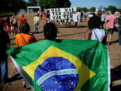 Simpatizantes de Dilma Rousseff.