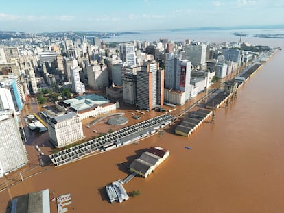 La ciudad de Porto Alegre el pasado 6 de mayo inundada tras las fuertes lluvias.