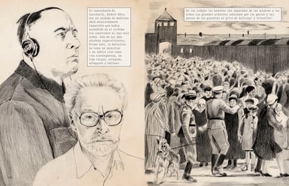 Páginas del capítulo 'La Shoah por gas' de la versión gráfica del libro de Beevor.