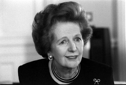 Margaret Thatcher, en Madrid en 1995.