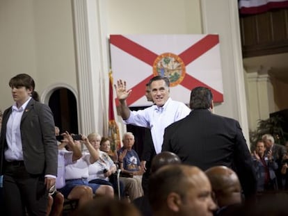 Romney, en un mitin en Florida, el 16 de mayo