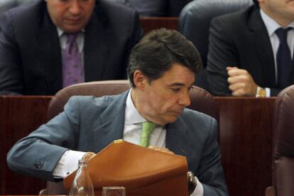 Ignacio González, en un Pleno de la Asamblea de Madrid.