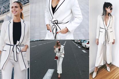 El traje blanco y negro de Zara, un éxito dentro y fuera de nuestras fronteras.