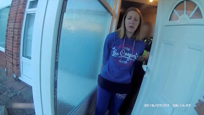Lucy Letby, la enfermera condenada por asesinar a siete bebés, en una captura de un vídeo policial fechado en julio de 2018. 