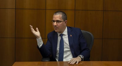 Jorge Arreaza, durante la entrevista.