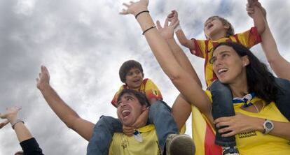 Asistentes a la v&iacute;a catalana, el pasado 11 de setiembre.