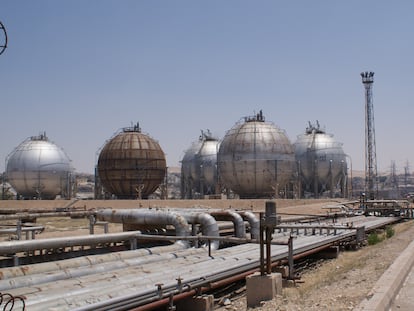 Instalaciones de la refinería de la empresa Jordan Petroleum.