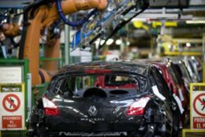 Línea de montaje del Renault Megane en Palencia