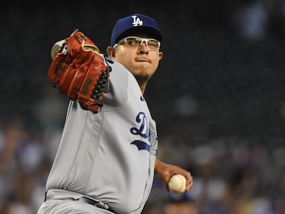 Julio Urias #7 de Los Angeles Dodgers