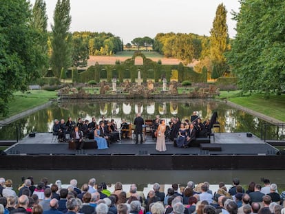 Un concierto del festival, en los jardines.