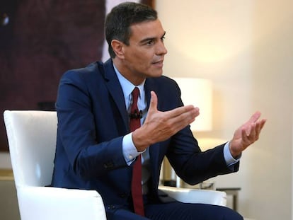 Pedro Sánchez, durante una entrevista el pasado jueves.