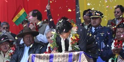 El presidente de Bolivia, Evo Morales, en El Alto.