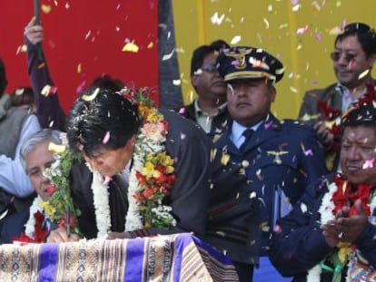 El presidente de Bolivia, Evo Morales, en El Alto.