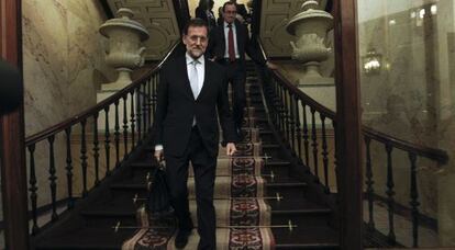 Mariano Rajoy, en el Congreso el 19 de diciembre de 2011, el día del debate de su investidura.