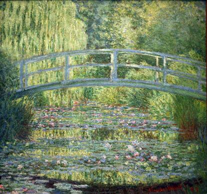 El jardín de Giverny del pintor impresionista Claude Monet, imagen incluida en el libro de Eduardo Barba Gómez 'El paraíso a pinceladas'.