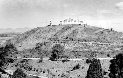 La zona arqueológica del Morro de Tulcán, en Popayán, Colombia, en 1957.