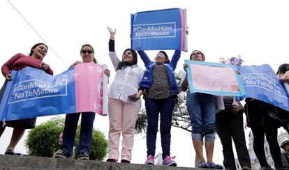 Un grupo de personas durante la marcha convocada por 