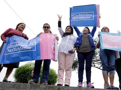 Un grupo de personas durante la marcha convocada por
