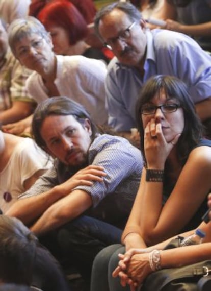 Pablo Iglesias asiste a una asamblea de Podemos el pasado junio.