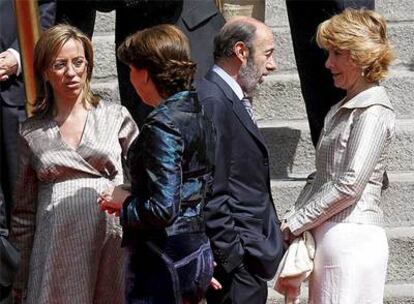 Carme Chacón, Magdalena Alvarez, Alfredo Pérez Rubalcaba y Esperanza Aguirre.