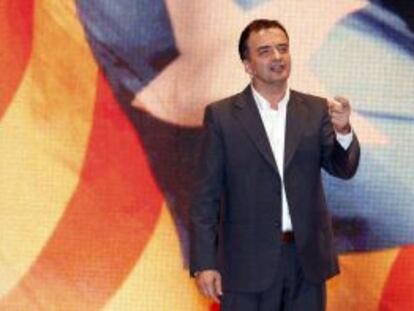 El candidato Alfred Bosch, en un momento de un mitin.
