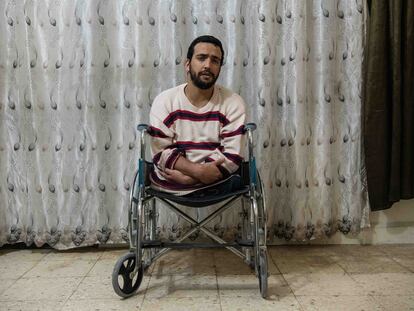 El yihadista ceutí Zuhair Ahmed Ahmed, durante la entrevista en una cárcel  del noreste de Siria, el pasado Lunes.
