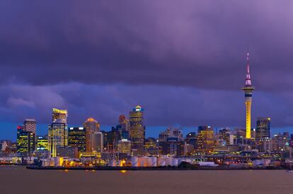 'Skyline' de la ciutat d'Auckland.