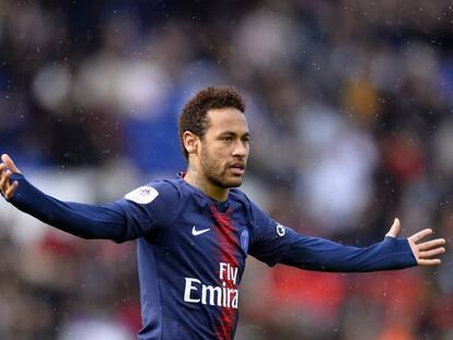 Neymar, durante un encuentro con el PSG.