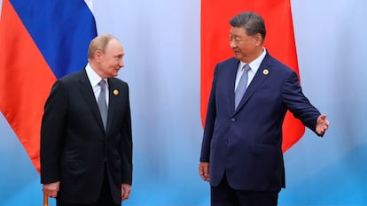 Putin junto a Xi Jinping, este domingo en Tianjin (China).