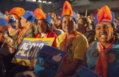 Militantes do PSDB durante a convenção do partido.