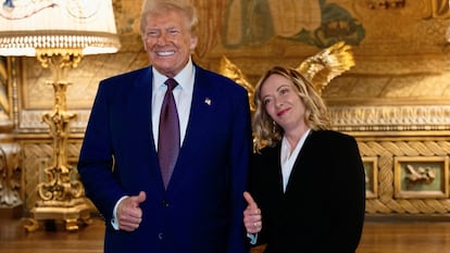 Giorgia Meloni y Donald Trump