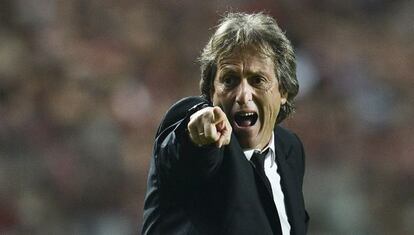 El entrenador del Benfica, Jorge Jesus, durante el partido contra Rio Ave.
